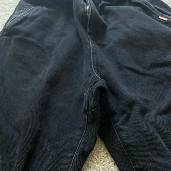 Zara high waisted women’s black baggy jeans pants elastic waist - Picture 10 of 14